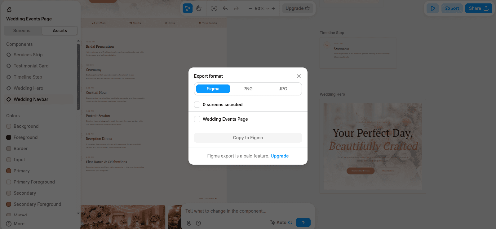 Banani point-and-edit feature: clicking an element to describe a change