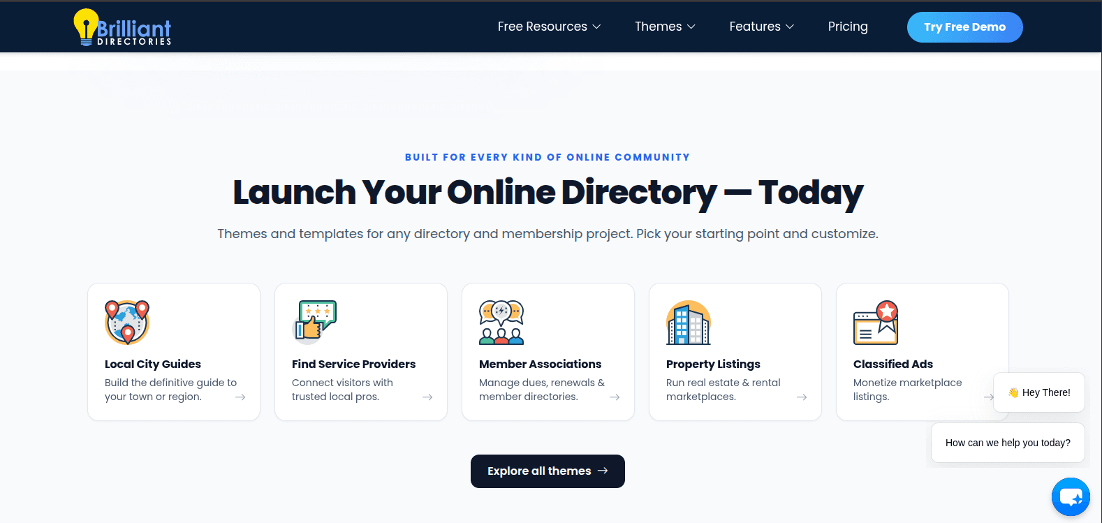 Brilliant Directories landing page